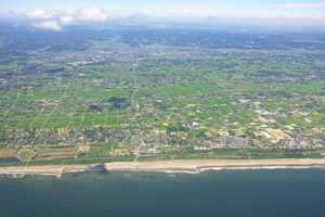 長生村の航空写真