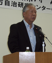 連合千葉議員団会議の佐々木久昭会長の写真